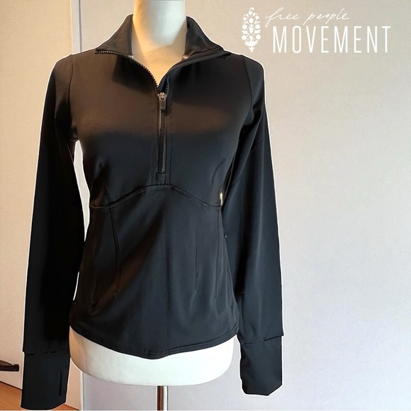 FREE PEOPLE Movement Run The Course Half Zip Layer Top Size S - Picture 1 of 13